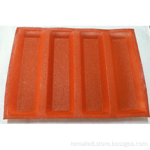 silicone baguette mold Flexible Bread Baking Forms subway bread baking tray easy clean bread tray made in China